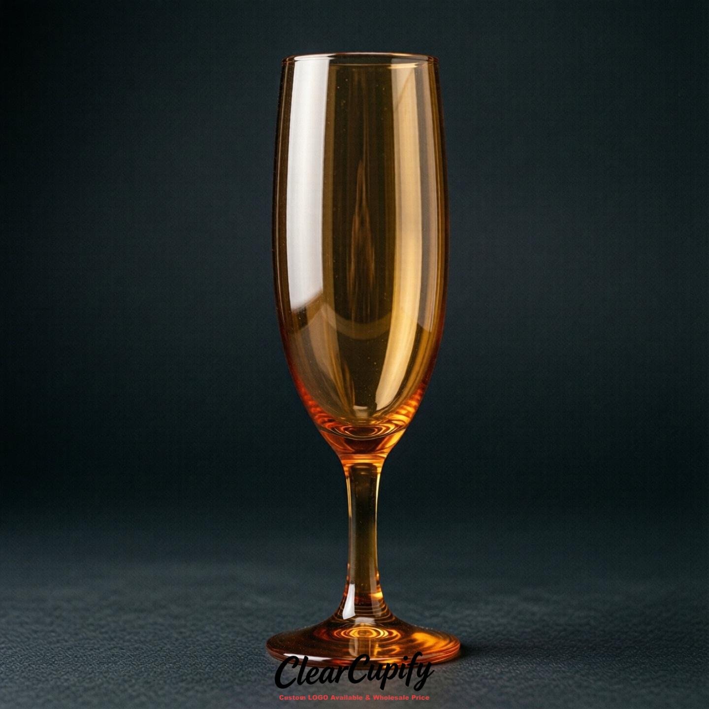 Amber Clear Champagne Flutes - Wholesale 5oz/6oz/7oz Acrylic Champagne Glasses