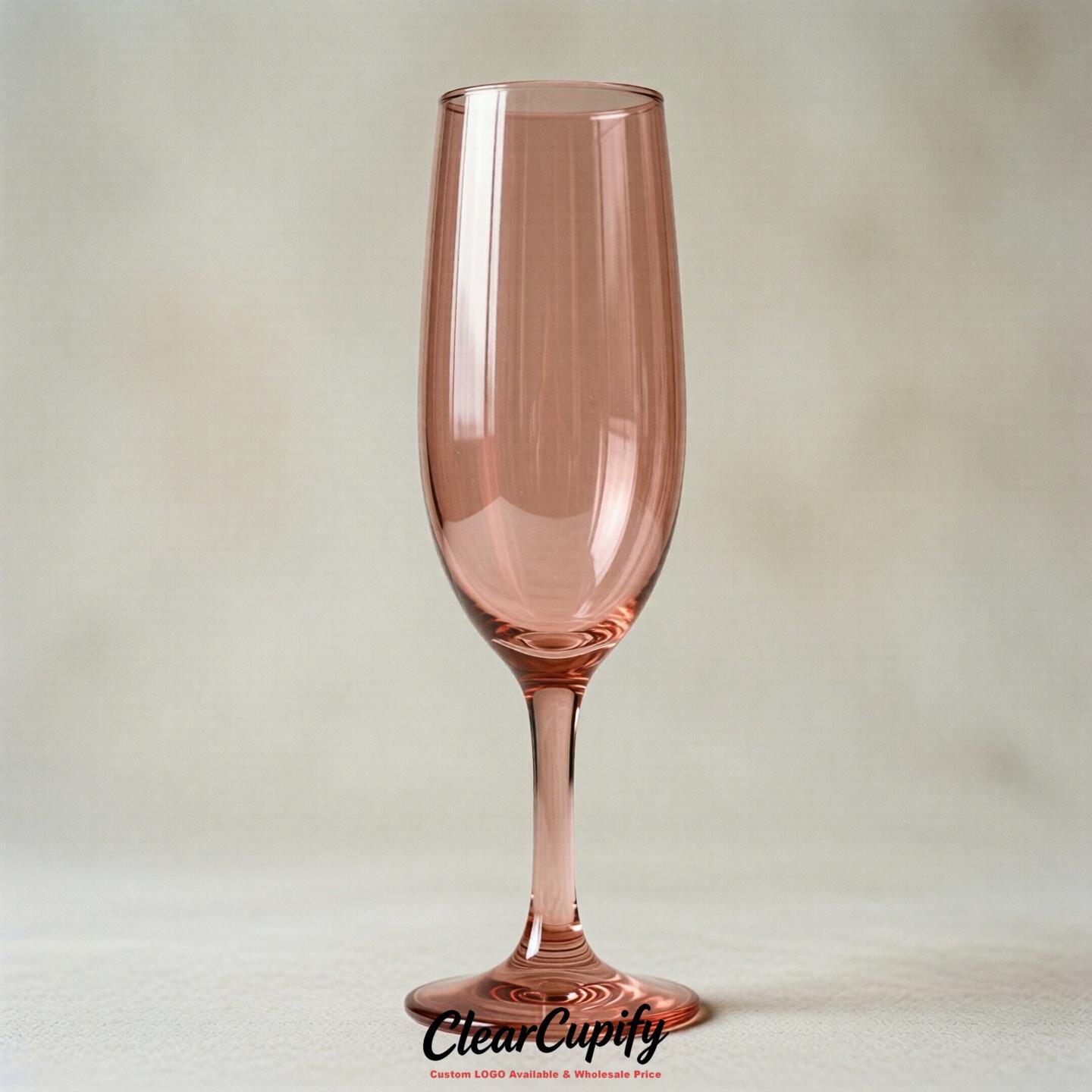 Blush Clear Champagne Flutes - Wholesale 5oz/6oz/7oz Acrylic Champagne Glasses