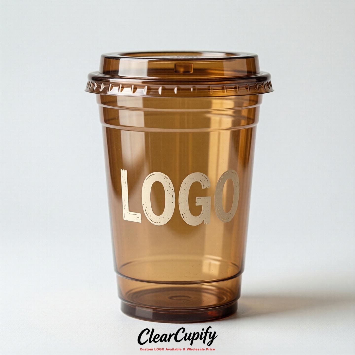 Camel Clear Plastic Cups with Custom Logo 12oz / 16oz / 20oz / 24oz / 32oz