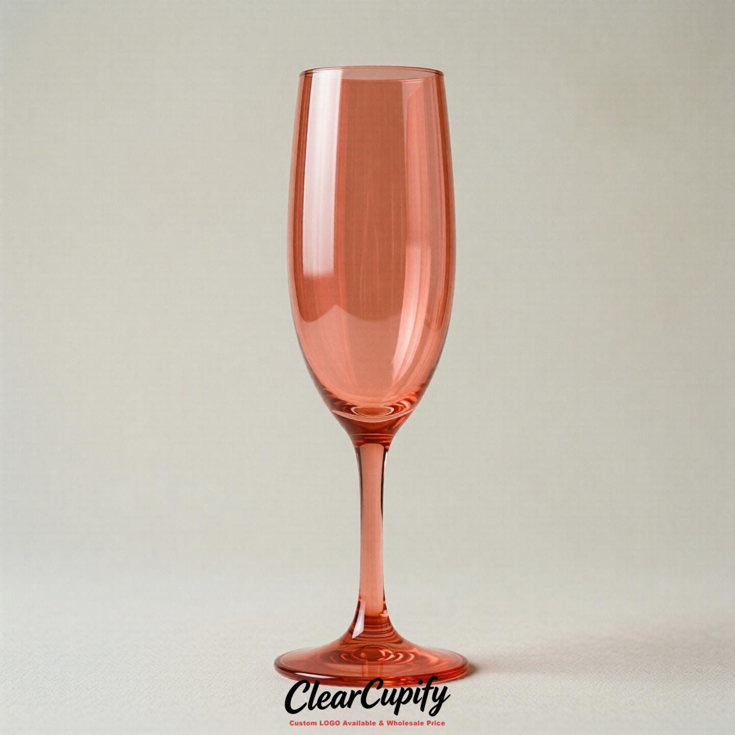 Coral Clear Champagne Flutes - Wholesale 5oz/6oz/7oz Acrylic Champagne Glasses