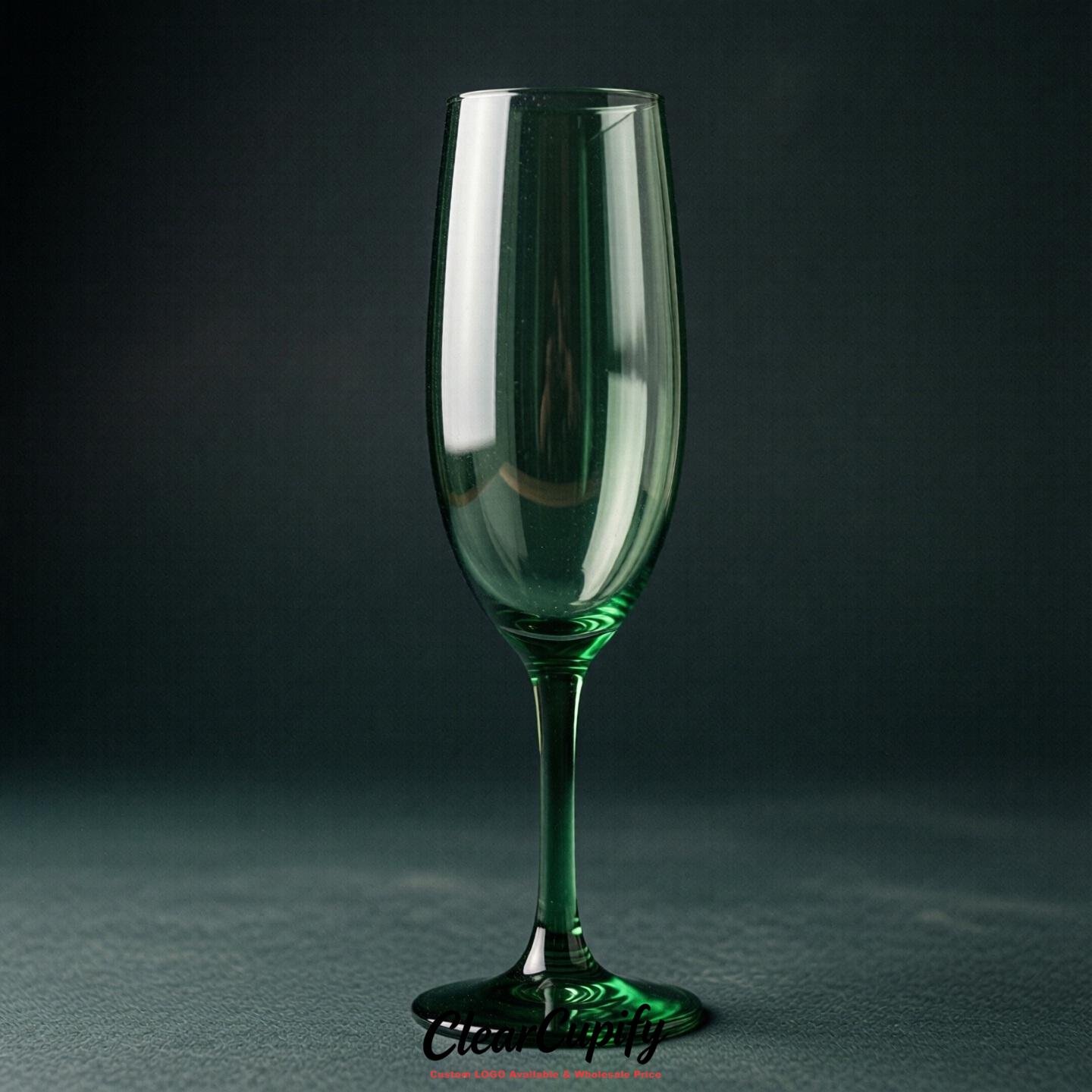 Forest Green Clear Champagne Flutes - Wholesale 5oz/6oz/7oz Acrylic Champagne Glasses