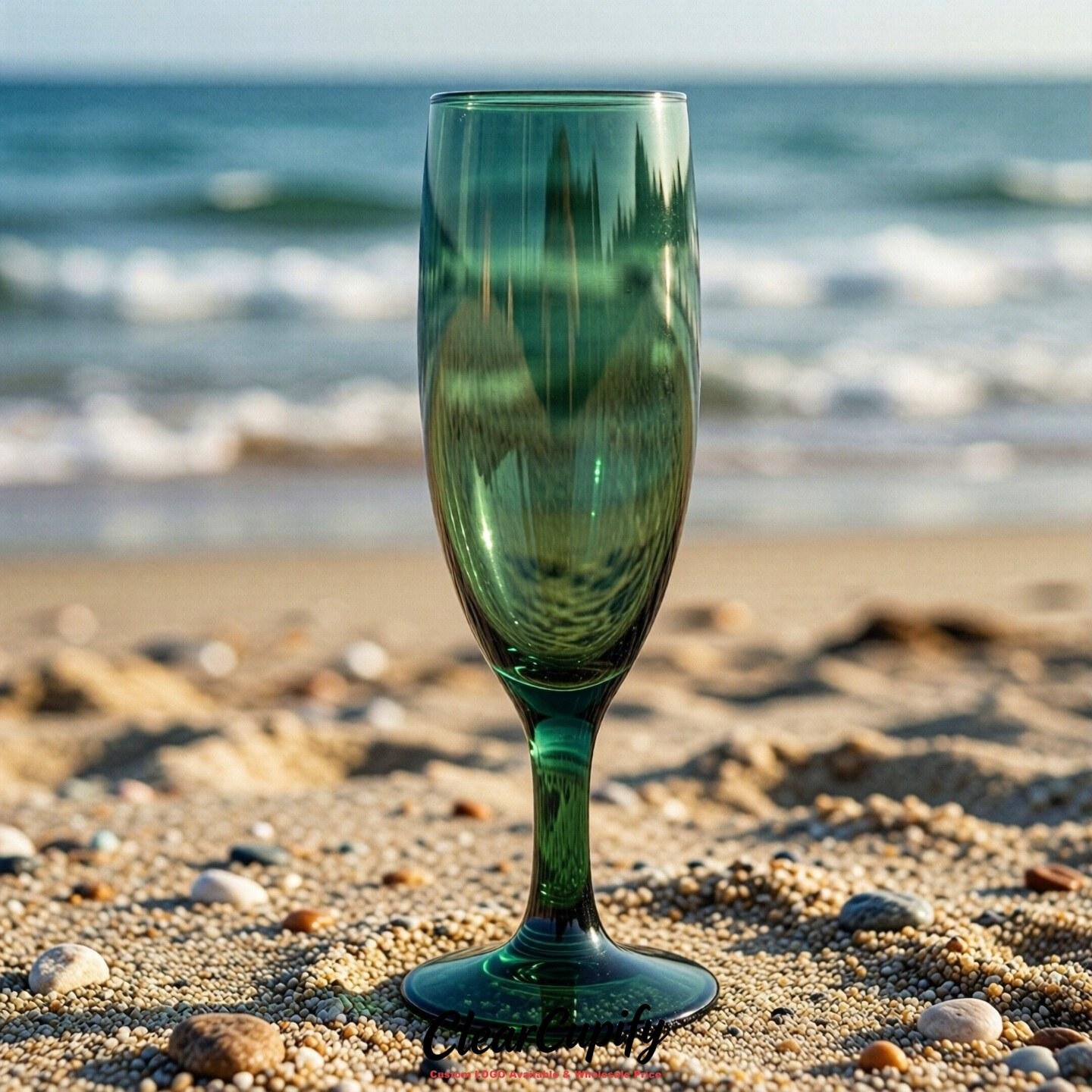 Forest Green Clear Champagne Flutes - Wholesale 5oz/6oz/7oz Acrylic Champagne Glasses Forest Green Clear Champagne Flutes - Wholesale 5oz/6oz/7oz Acrylic Champagne Glasses