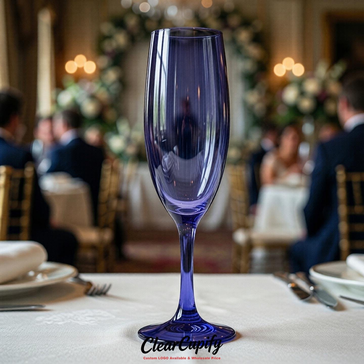 Indigo Clear Champagne Flutes - Wholesale 5oz/6oz/7oz Acrylic Champagne Glasses