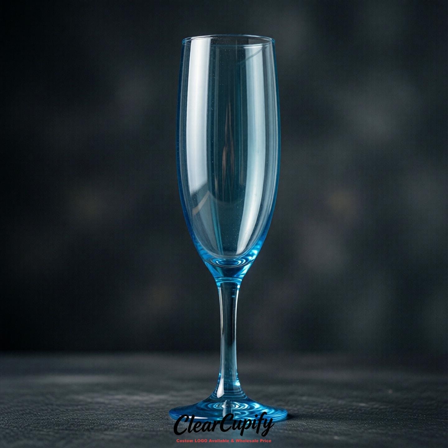 Lake Blue Clear Champagne Flutes - Wholesale 5oz/6oz/7oz Acrylic Champagne Glasses