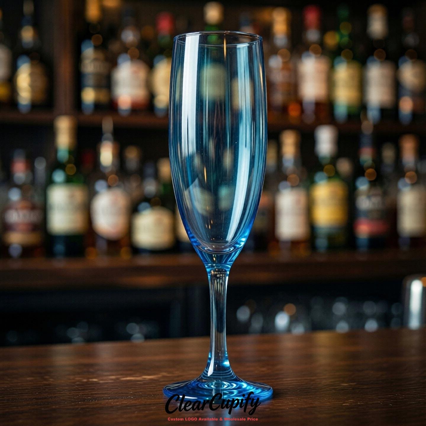 Lake Blue Clear Champagne Flutes - Wholesale 5oz/6oz/7oz Acrylic Champagne Glasses