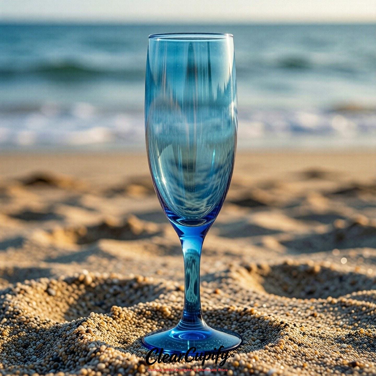 Lake Blue Clear Champagne Flutes - Wholesale 5oz/6oz/7oz Acrylic Champagne Glasses