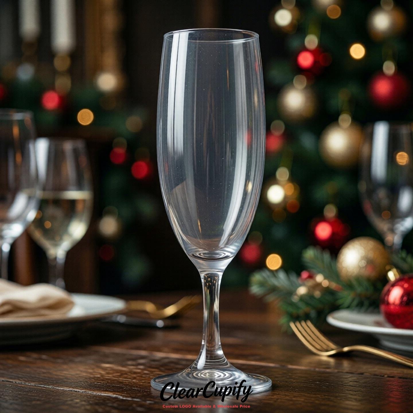 Light Slate Gray Clear Champagne Flutes - Wholesale 5oz/6oz/7oz Acrylic Champagne Glasses