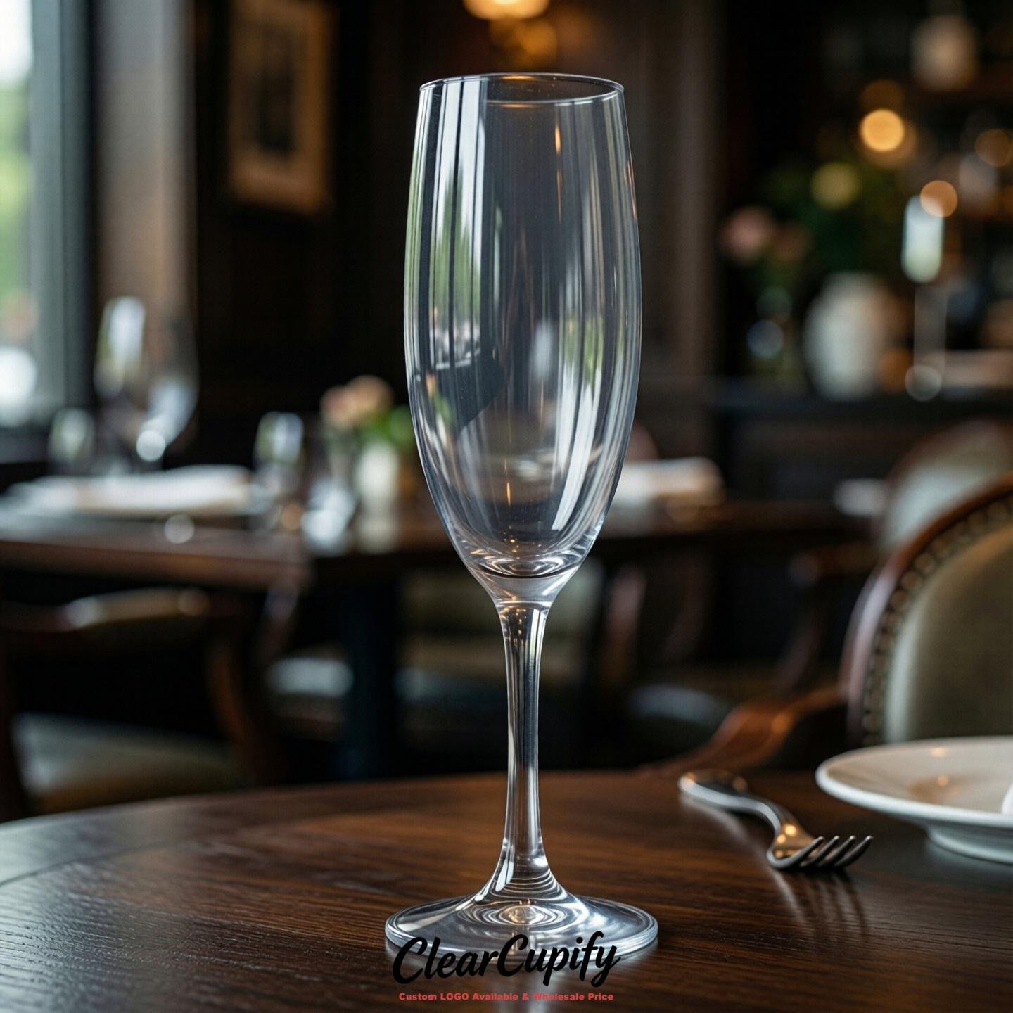 Light Slate Gray Clear Champagne Flutes - Wholesale 5oz/6oz/7oz Acrylic Champagne Glasses