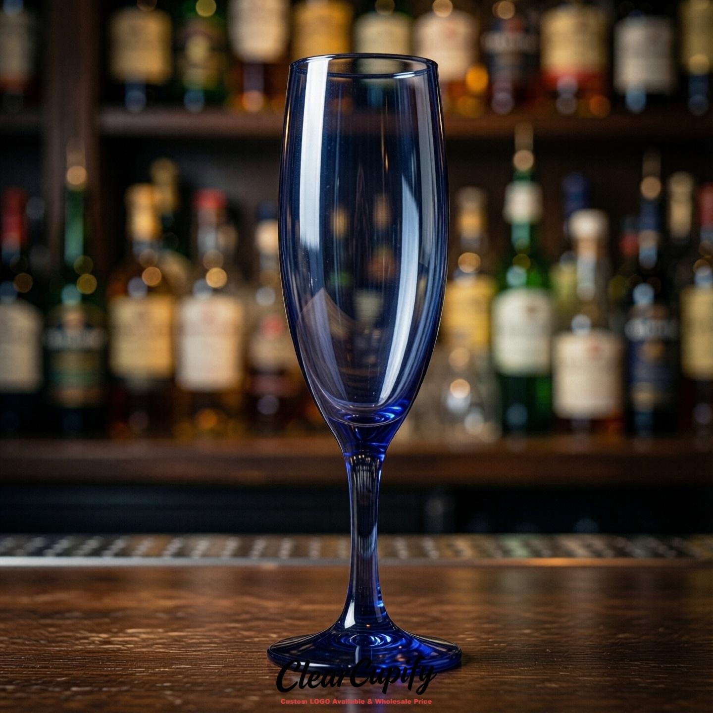 Navy Blue Clear Champagne Flutes - Wholesale 5oz/6oz/7oz Acrylic Champagne Glasses