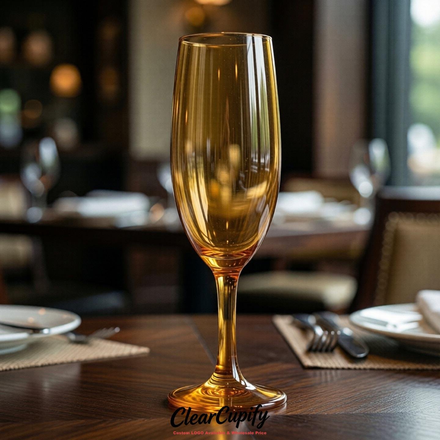 Ochre Clear Champagne Flutes - Wholesale 5oz/6oz/7oz Acrylic Champagne Glasses