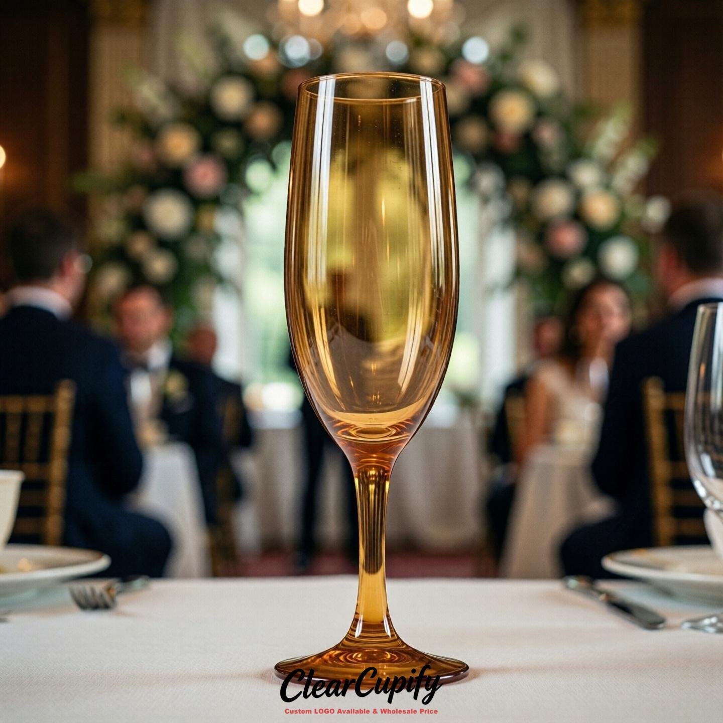 Ochre Clear Champagne Flutes - Wholesale 5oz/6oz/7oz Acrylic Champagne Glasses