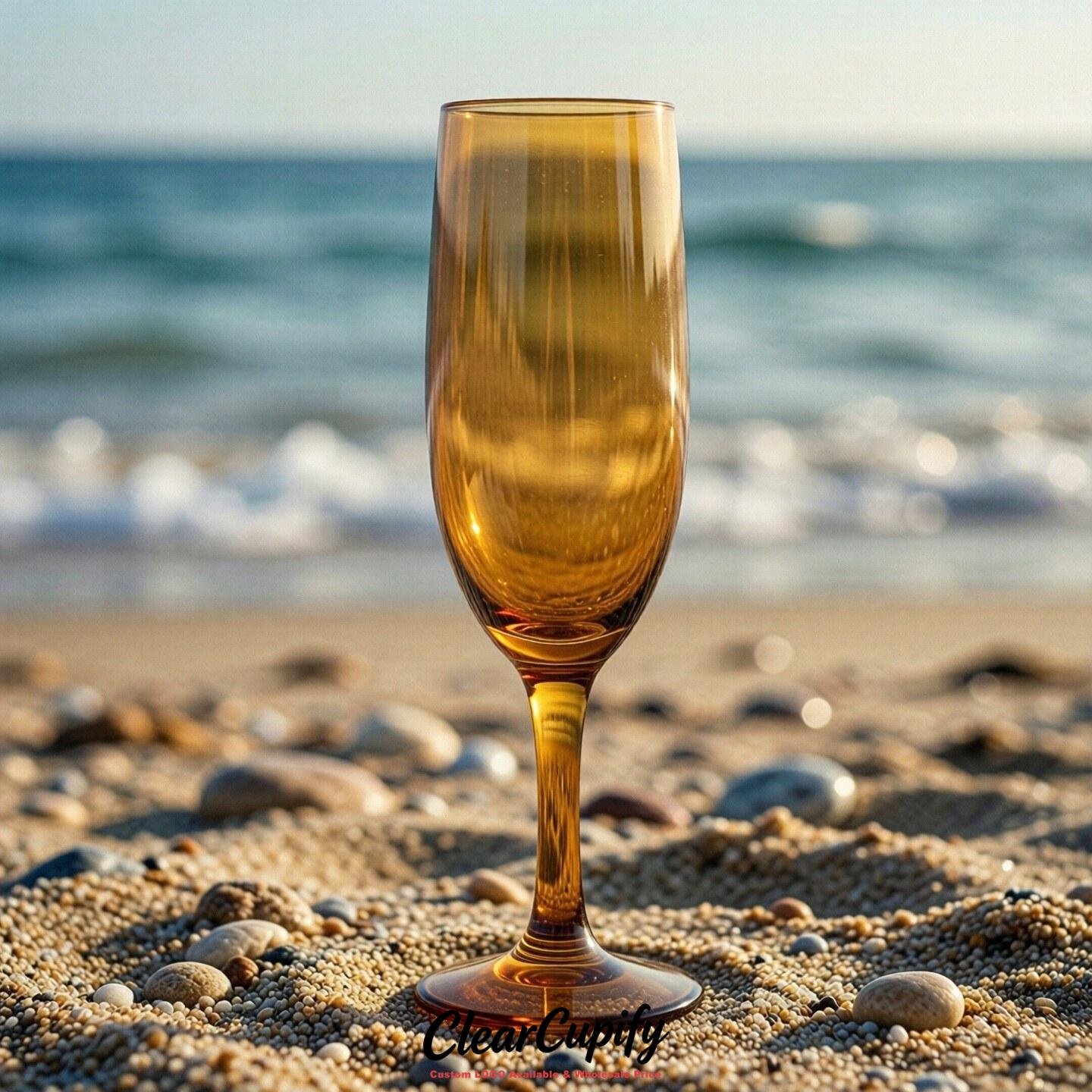 Ochre Clear Champagne Flutes - Wholesale 5oz/6oz/7oz Acrylic Champagne Glasses