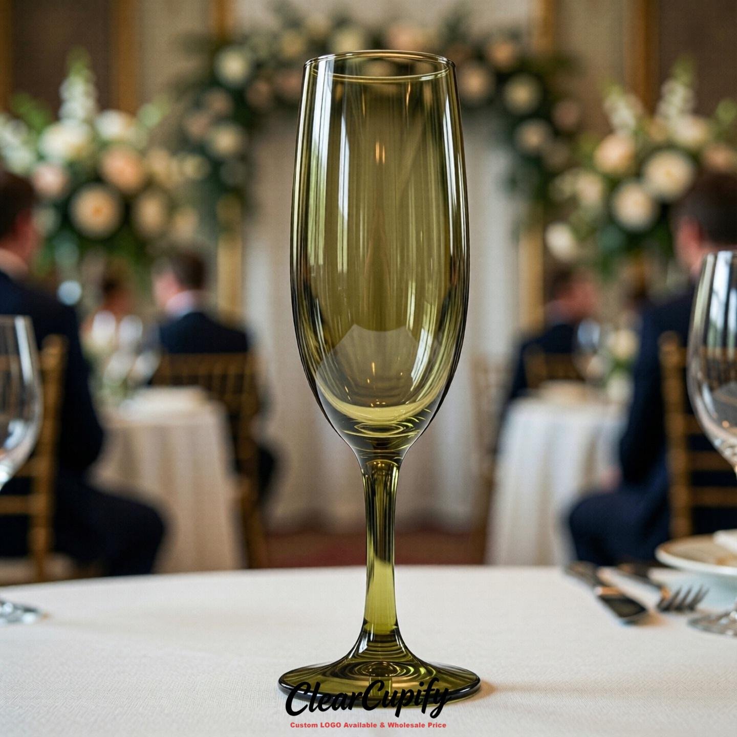 Olive Clear Champagne Flutes - Wholesale 5oz/6oz/7oz Acrylic Champagne Glasses