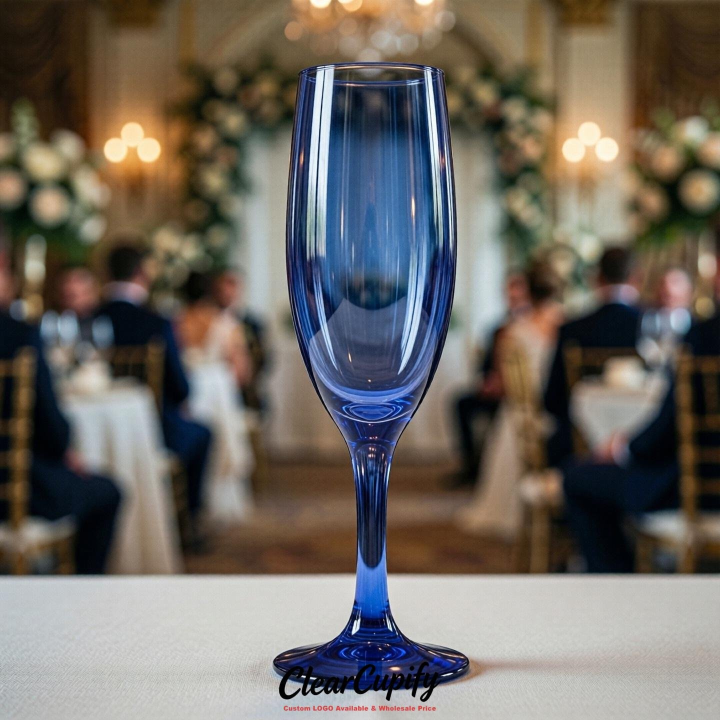 Sapphire Clear Champagne Flutes - Wholesale 5oz/6oz/7oz Acrylic Champagne Glasses