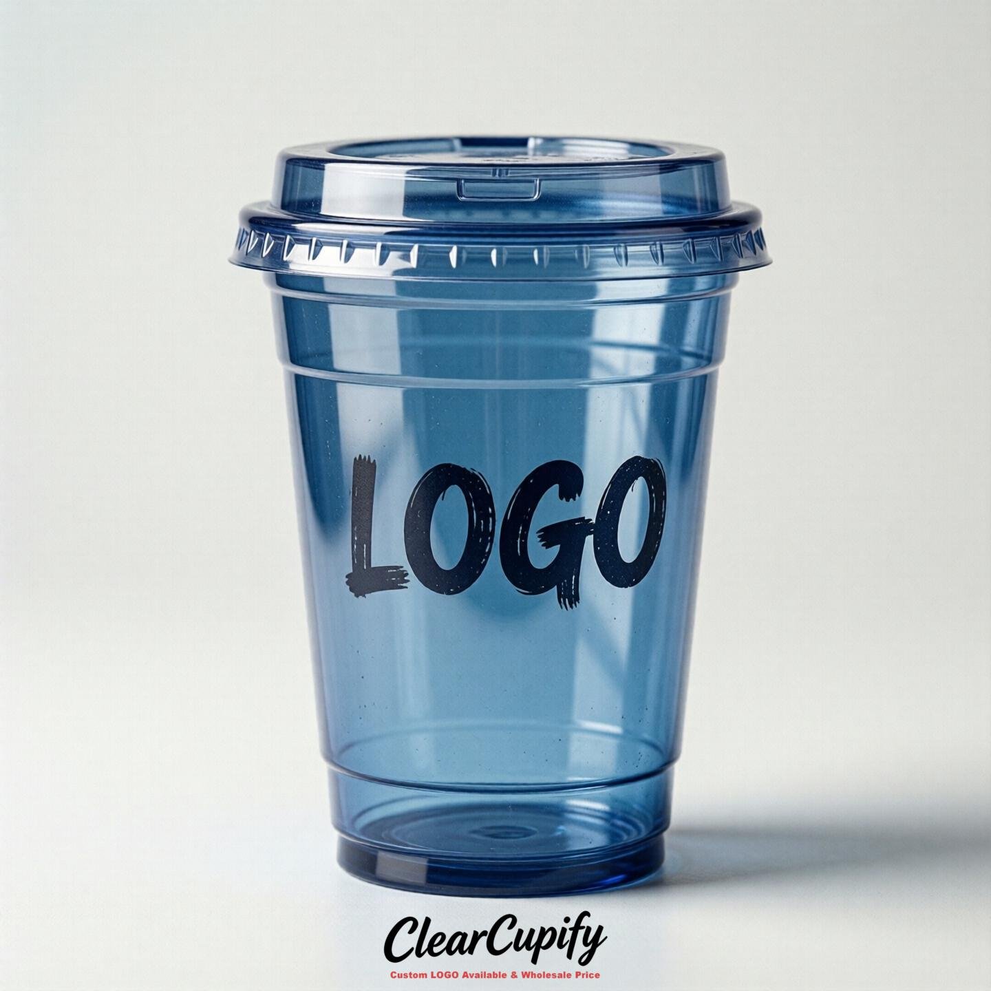 Sapphire Clear Plastic Cups with Custom Logo 12oz / 16oz / 20oz / 24oz / 32oz