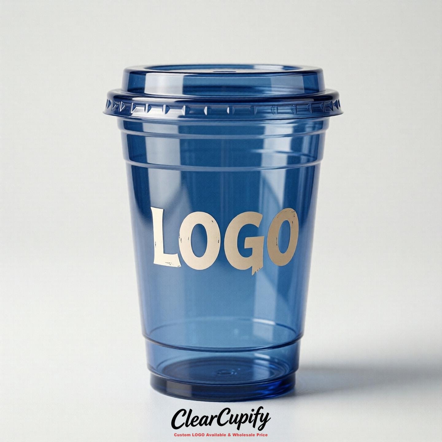 Sapphire Clear Plastic Cups with Custom Logo 12oz / 16oz / 20oz / 24oz / 32oz