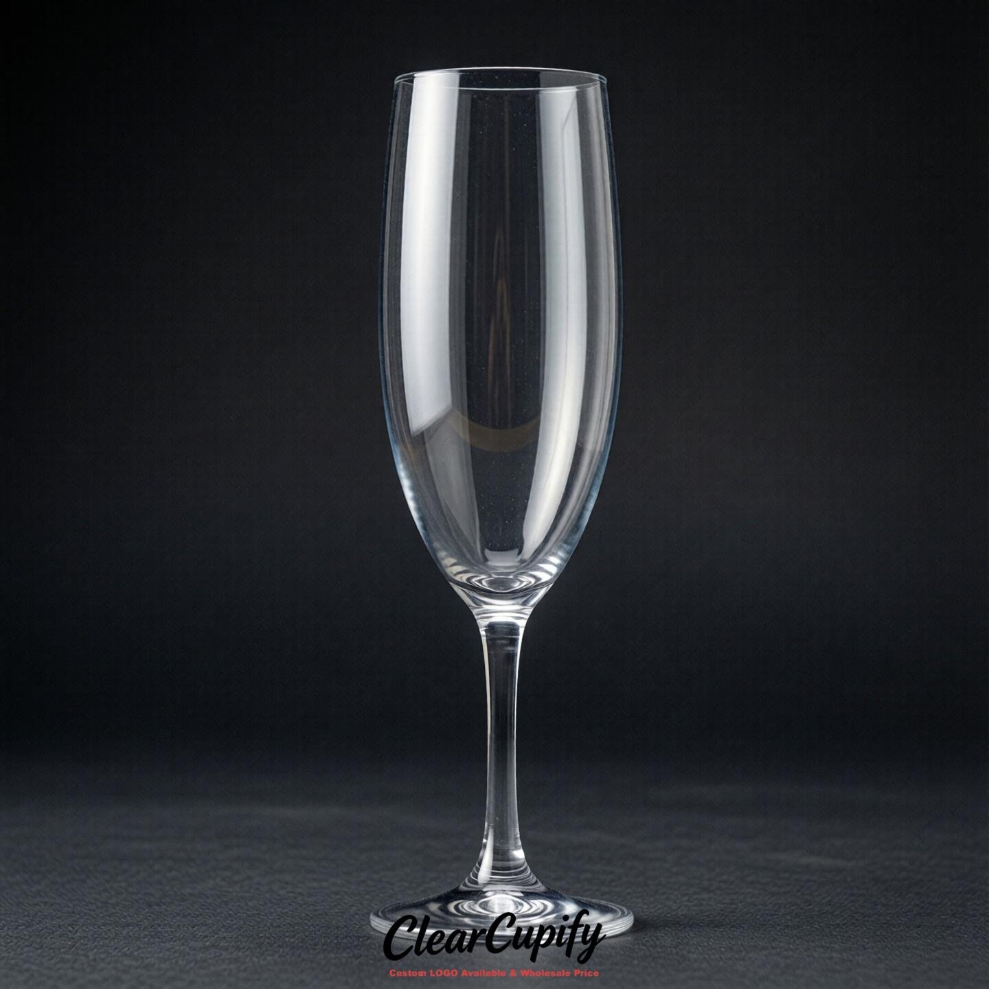 Silver Clear Champagne Flutes - Wholesale 5oz/6oz/7oz Acrylic Champagne Glasses