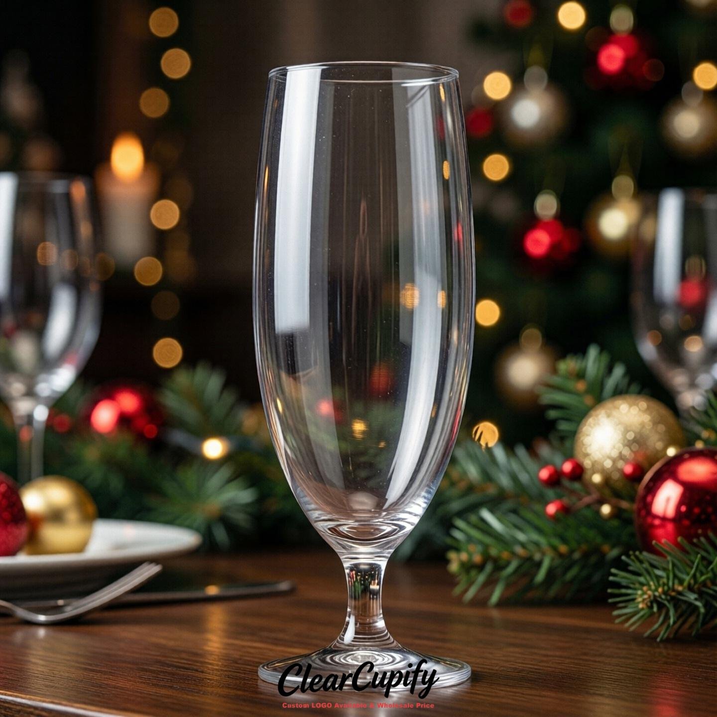 Silver Clear Champagne Flutes - Wholesale 5oz/6oz/7oz Acrylic Champagne Glasses