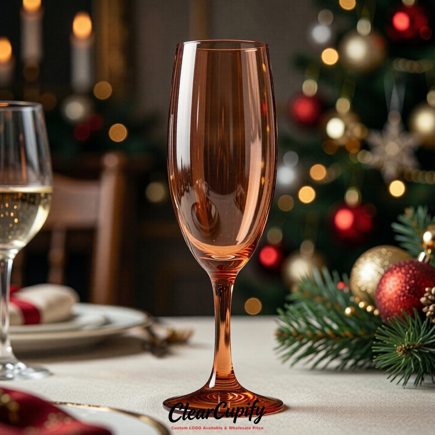 Terracotta Clear Champagne Flutes - Wholesale 5oz/6oz/7oz Acrylic Champagne Glasses