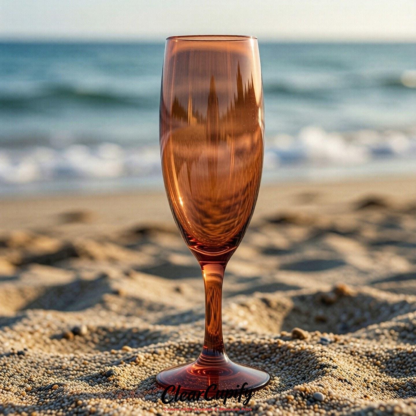 Terracotta Clear Champagne Flutes - Wholesale 5oz/6oz/7oz Acrylic Champagne Glasses