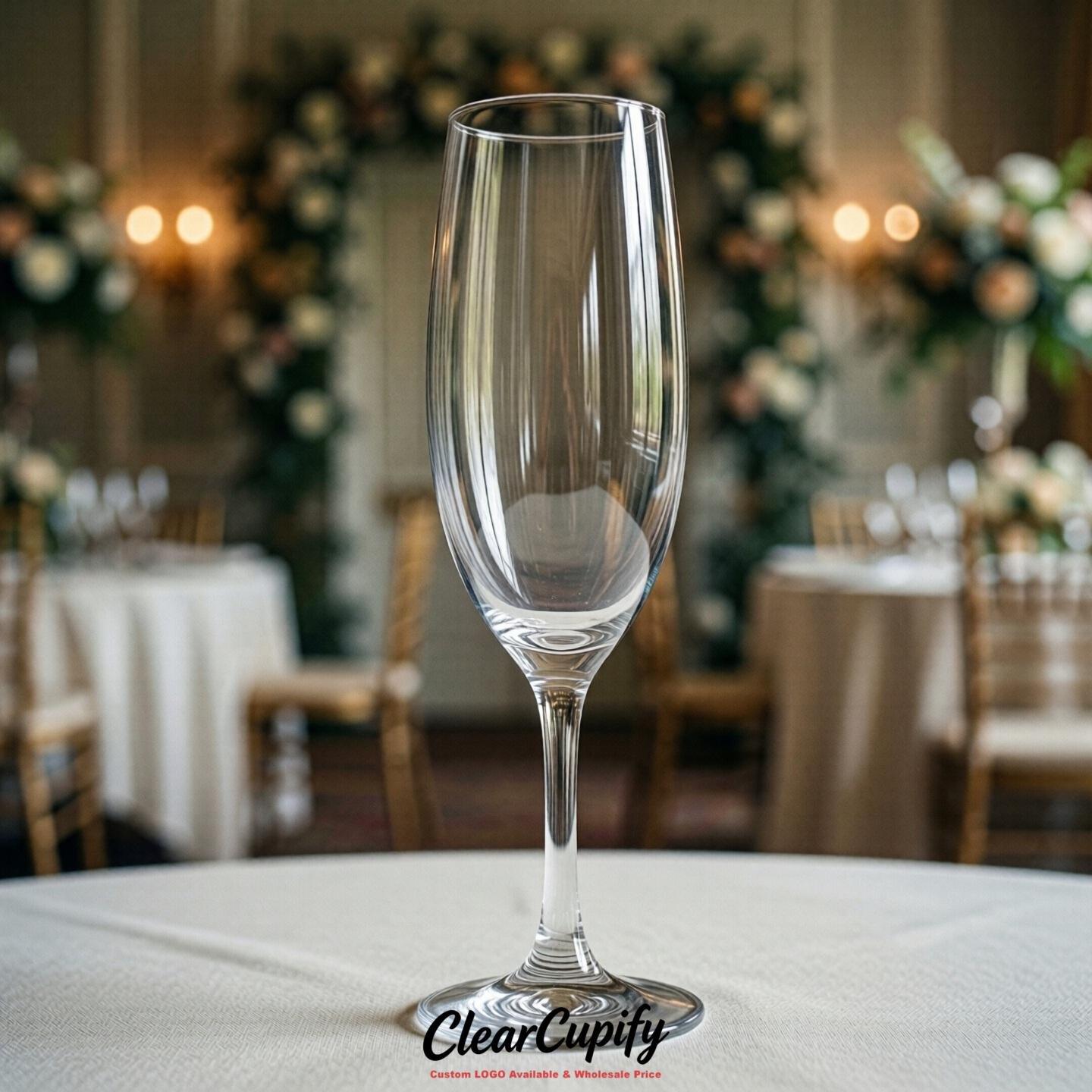 Transparent Clear Champagne Flutes - Wholesale 5oz/6oz/7oz Acrylic Champagne Glasses