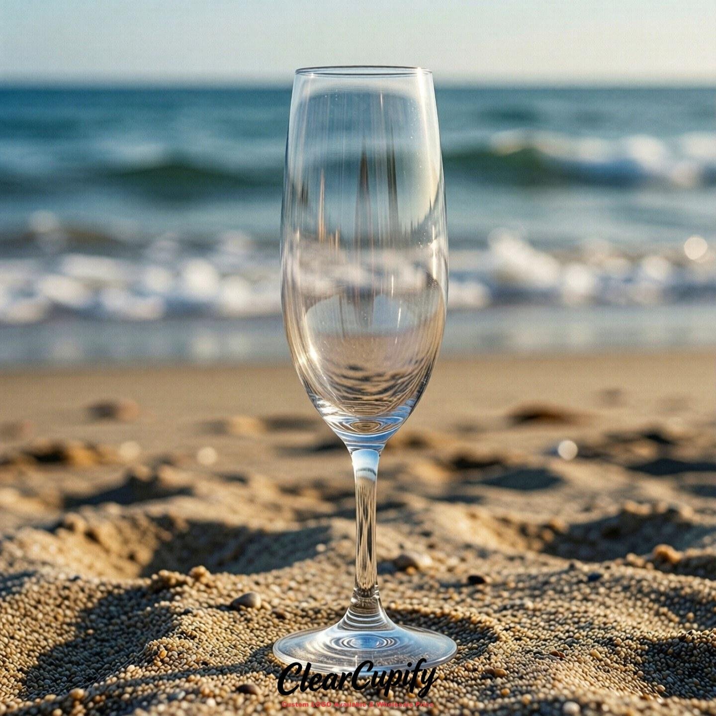 Transparent Clear Champagne Flutes - Wholesale 5oz/6oz/7oz Acrylic Champagne Glasses