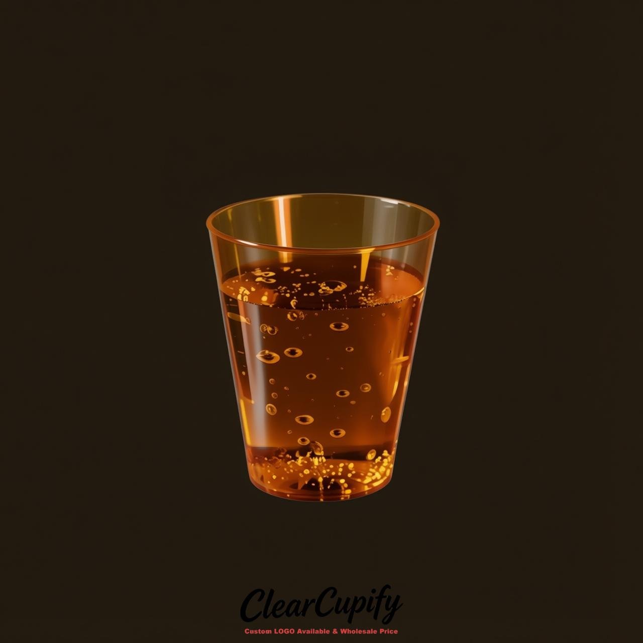 Amber Clear Plastic Shot Glasses - 1.5oz & 2oz (45ml & 60ml)