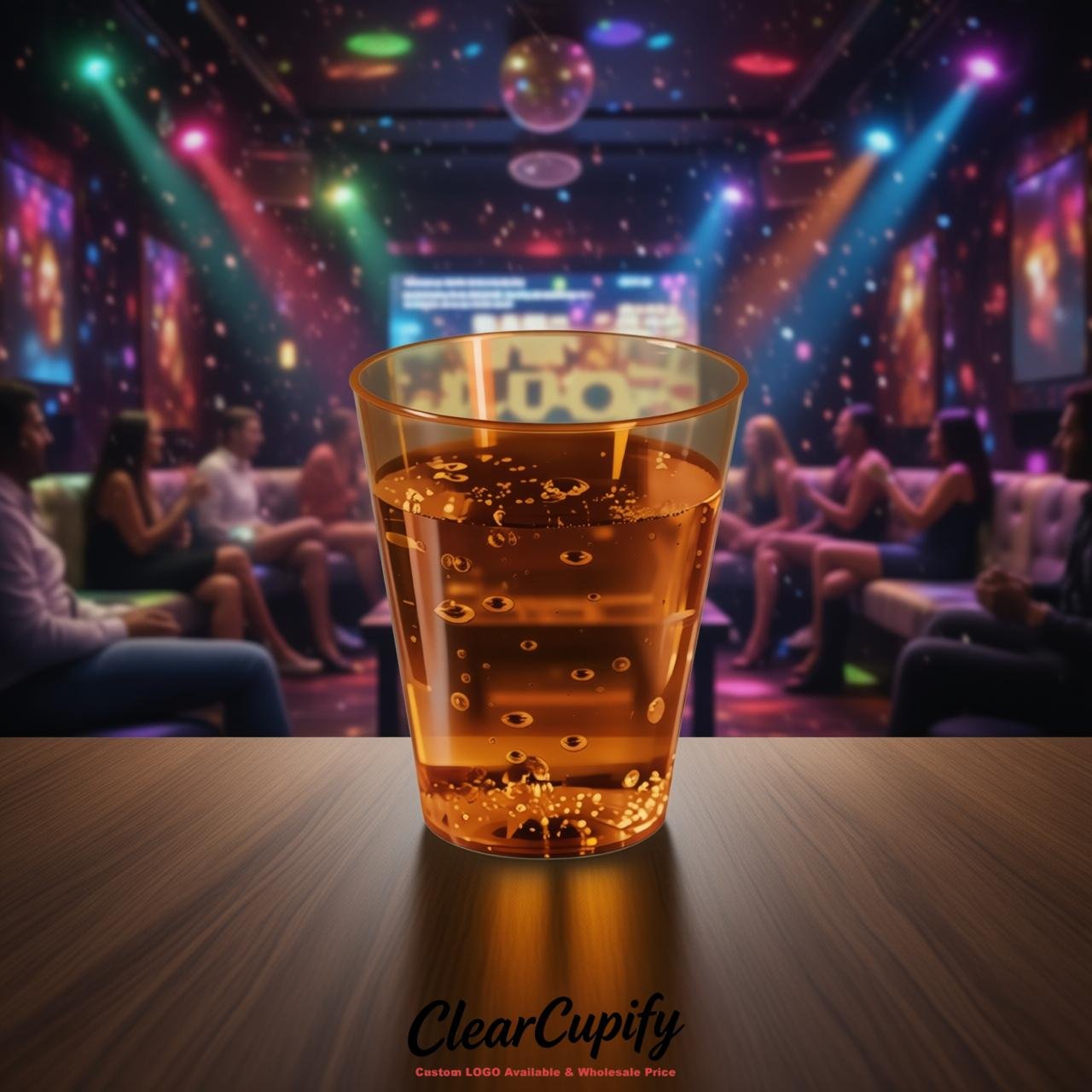 Amber Clear Plastic Shot Glasses - 1.5oz & 2oz (45ml & 60ml)