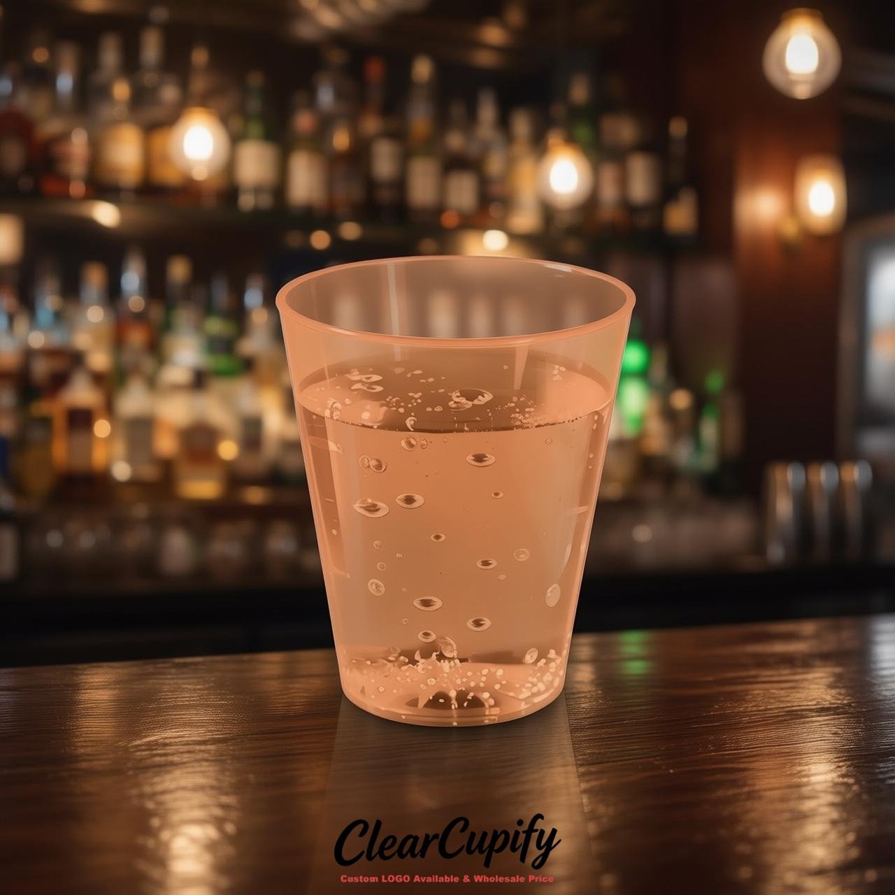 Apricot Clear Plastic Shot Glasses - 1.5oz & 2oz (45ml & 60ml)