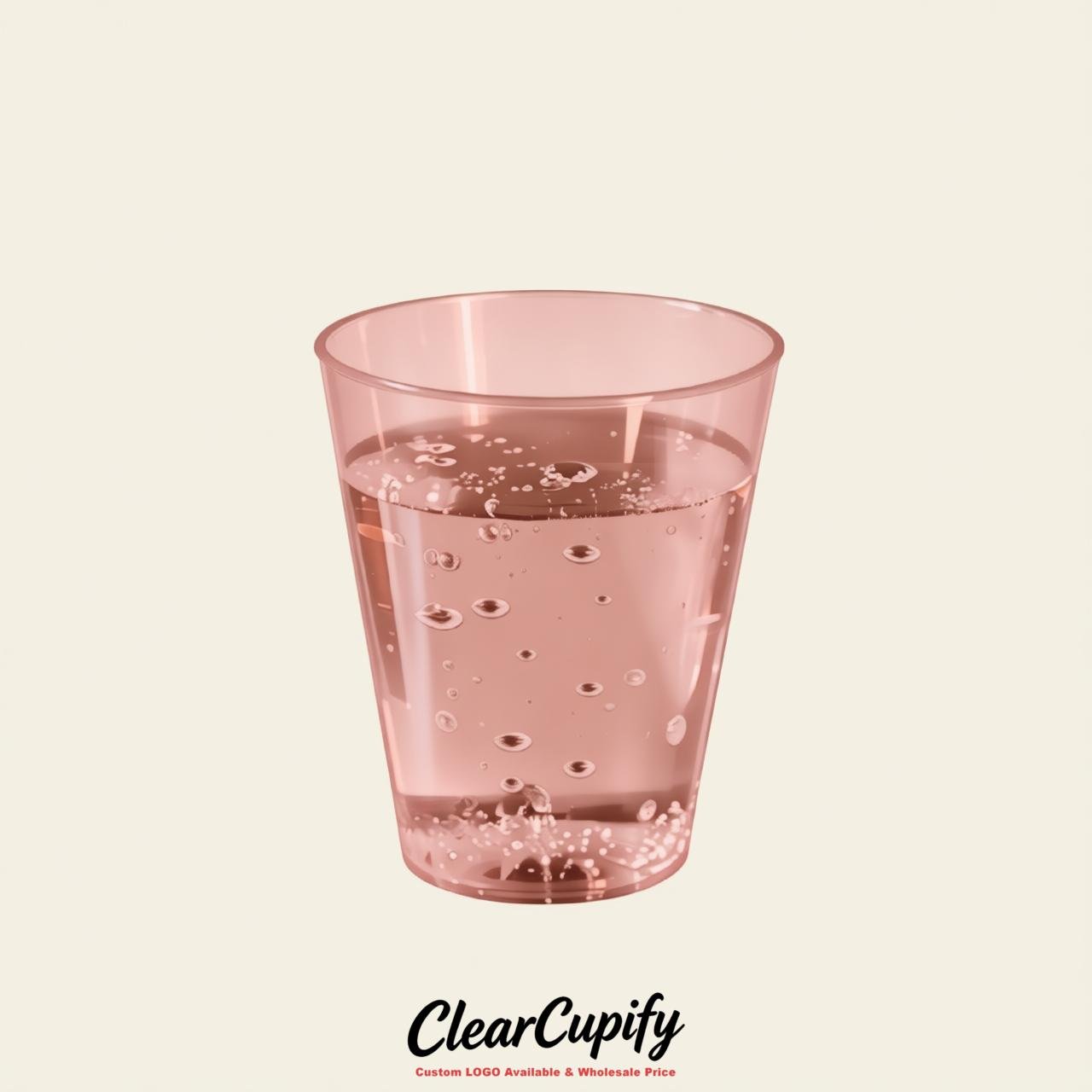 Blush Clear Plastic Shot Glasses - 1.5oz & 2oz (45ml & 60ml)