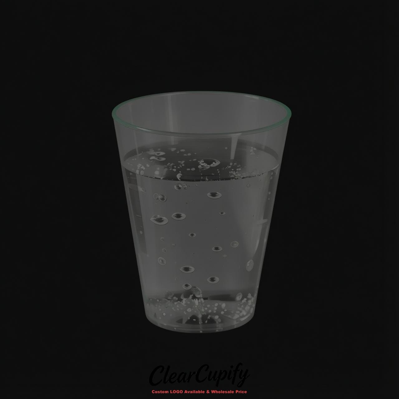 Charcoal Clear Plastic Shot Glasses - 1.5oz & 2oz (45ml & 60ml)