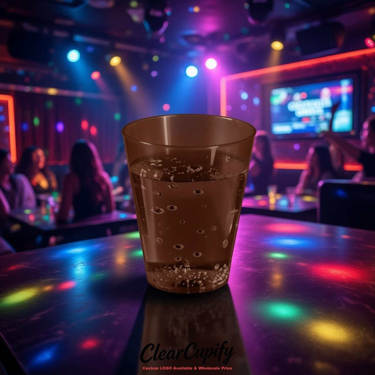 Chocolate Clear Plastic Shot Glasses - 1.5oz & 2oz (45ml & 60ml)