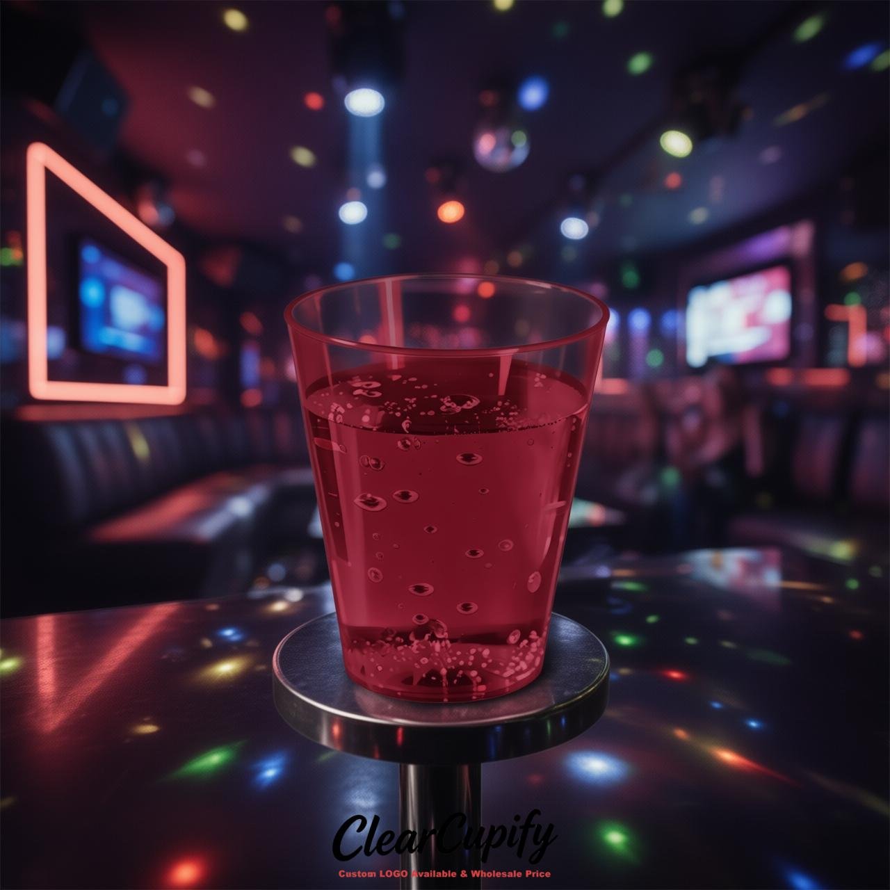 Crimson Clear Plastic Shot Glasses - 1.5oz & 2oz (45ml & 60ml) Crimson Clear Plastic Shot Glasses - 1.5oz & 2oz (45ml & 60ml)