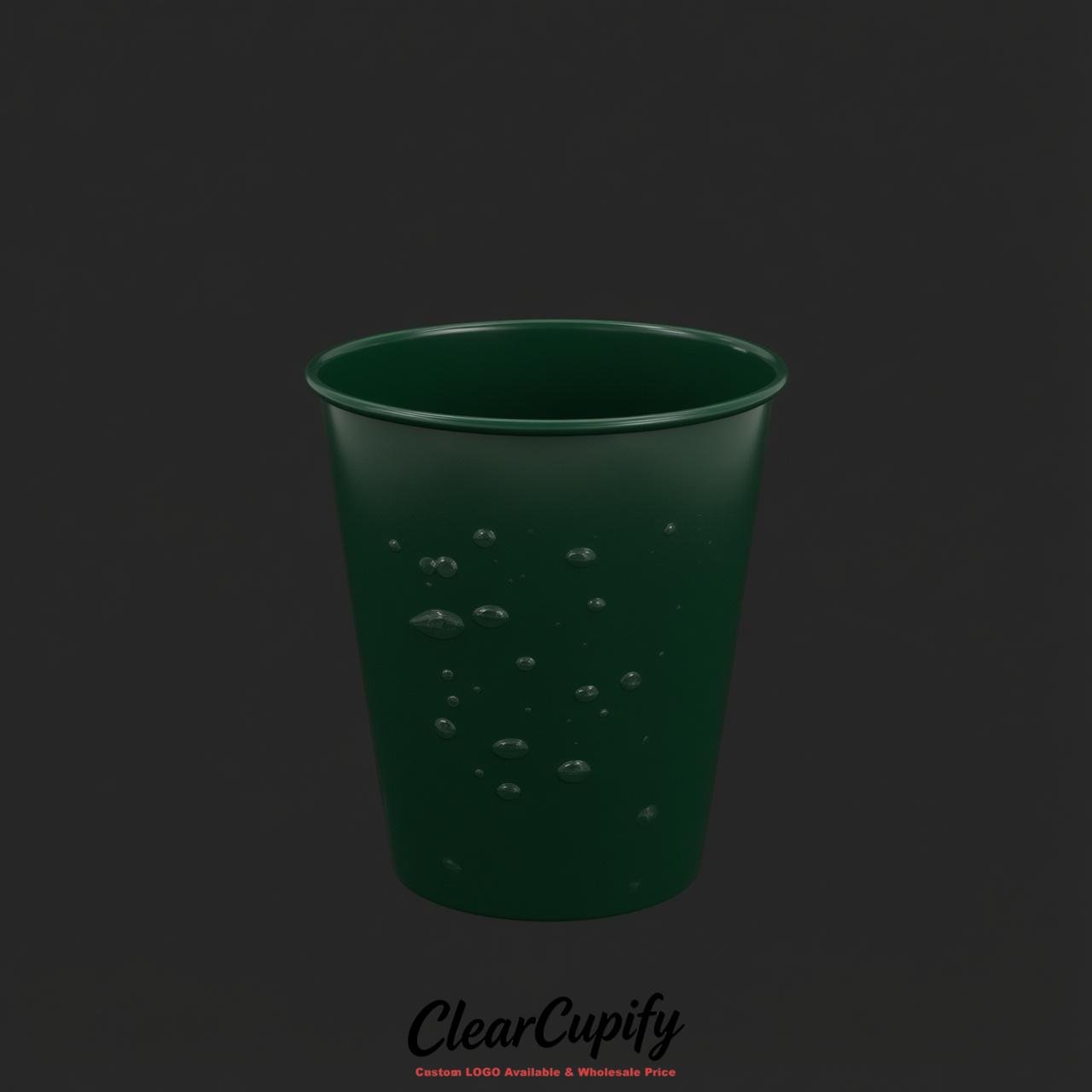 Dark Green Clear Plastic Shot Glasses - 1.5oz & 2oz (45ml & 60ml)