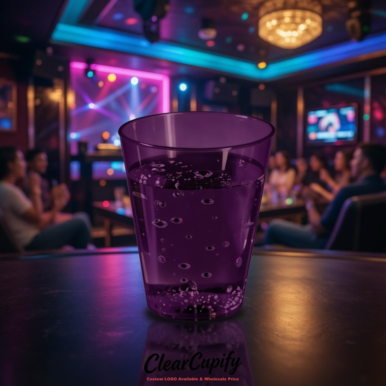 Dark Violet Clear Plastic Shot Glasses - 1.5oz & 2oz (45ml & 60ml) Dark Violet Clear Plastic Shot Glasses - 1.5oz & 2oz (45ml & 60ml)