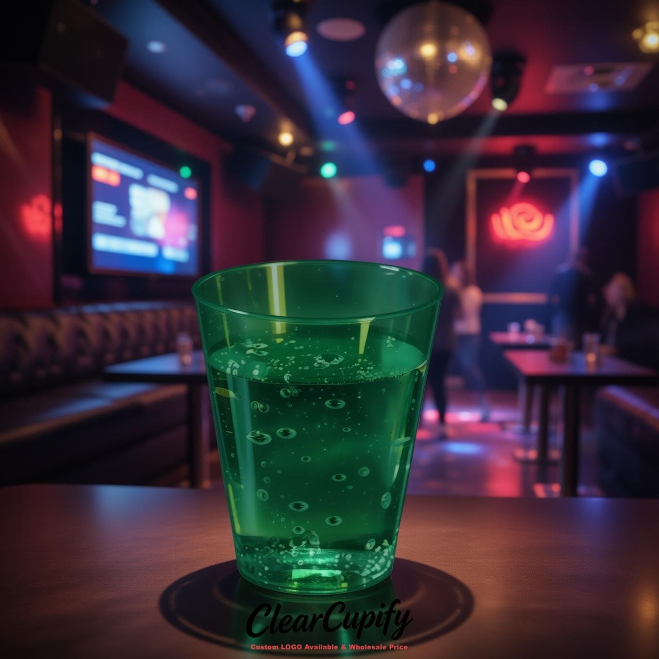Emerald Green Clear Plastic Shot Glasses - 1.5oz & 2oz (45ml & 60ml) Emerald Green Clear Plastic Shot Glasses - 1.5oz & 2oz (45ml & 60ml)