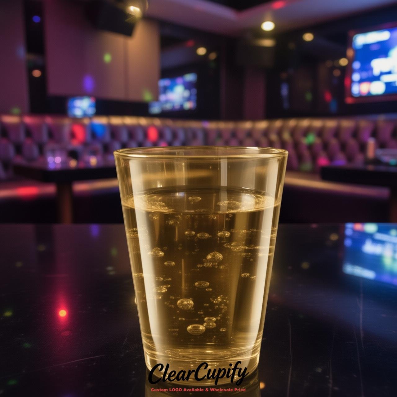 Gold Clear Plastic Shot Glasses - 1.5oz & 2oz (45ml & 60ml)