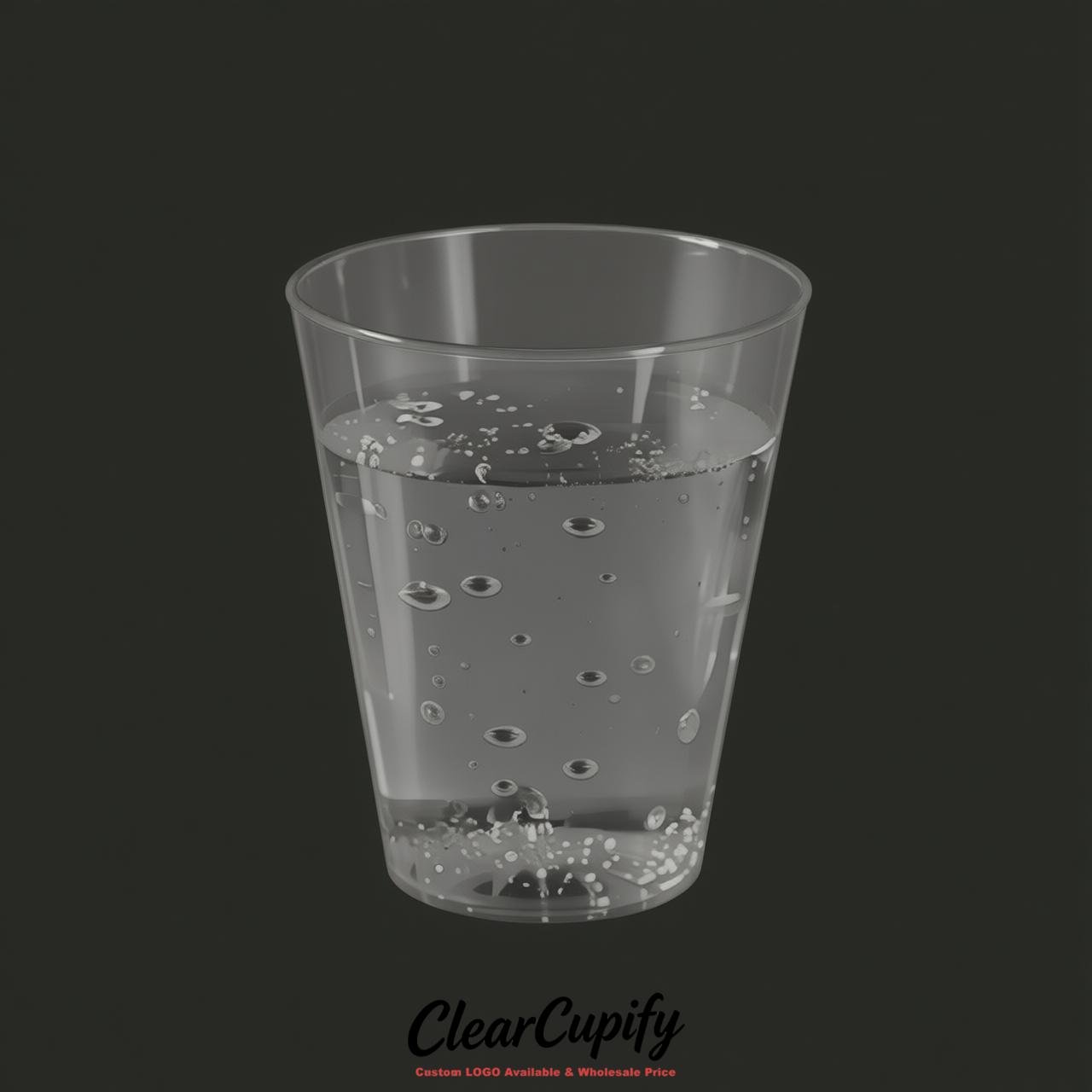 Gray Clear Plastic Shot Glasses - 1.5oz & 2oz (45ml & 60ml)