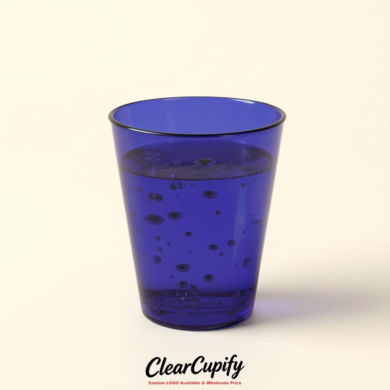Indigo Clear Plastic Shot Glasses - 1.5oz & 2oz (45ml & 60ml)