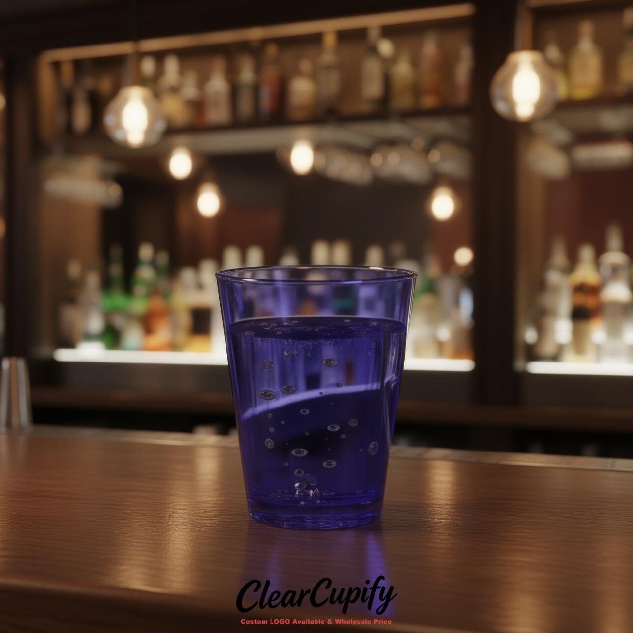 Indigo Clear Plastic Shot Glasses - 1.5oz & 2oz (45ml & 60ml)