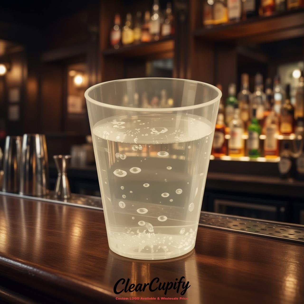 Ivory Clear Plastic Shot Glasses - 1.5oz & 2oz (45ml & 60ml)