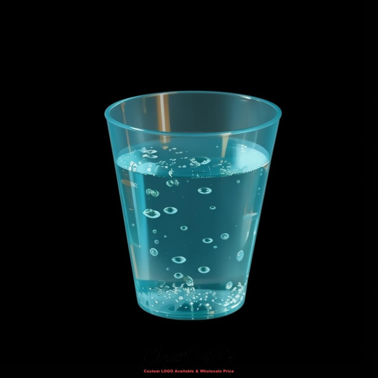 Lake Blue Clear Plastic Shot Glasses - 1.5oz & 2oz (45ml & 60ml)
