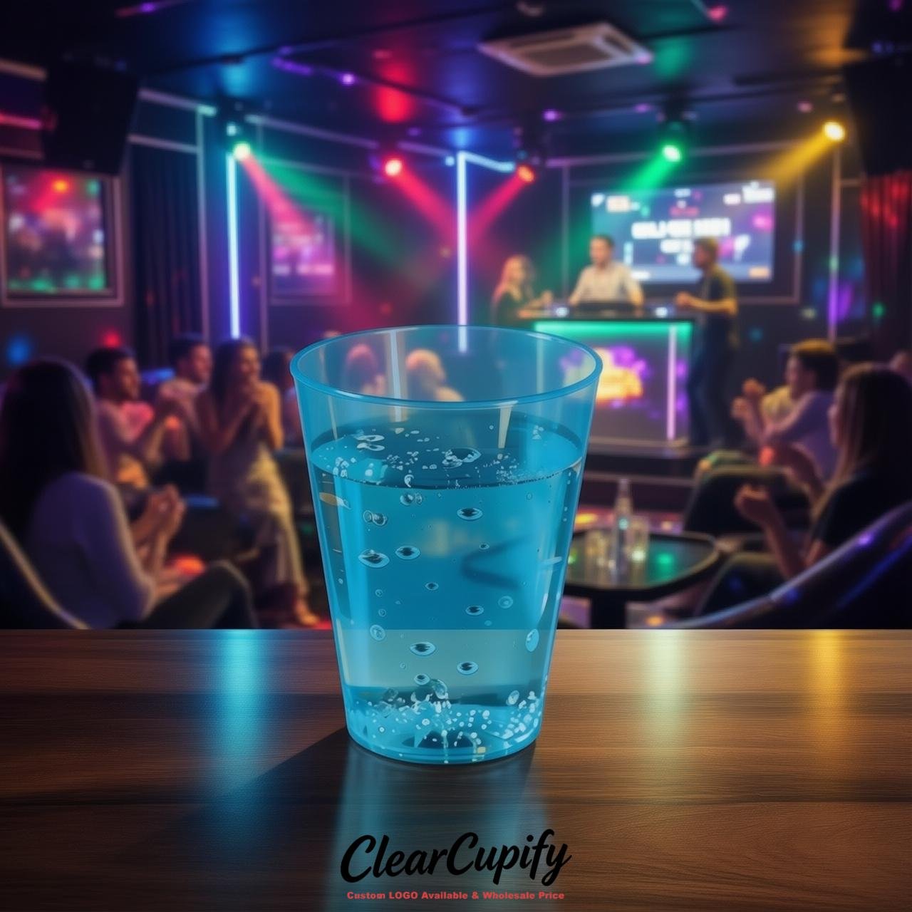 Lake Blue Clear Plastic Shot Glasses - 1.5oz & 2oz (45ml & 60ml)
