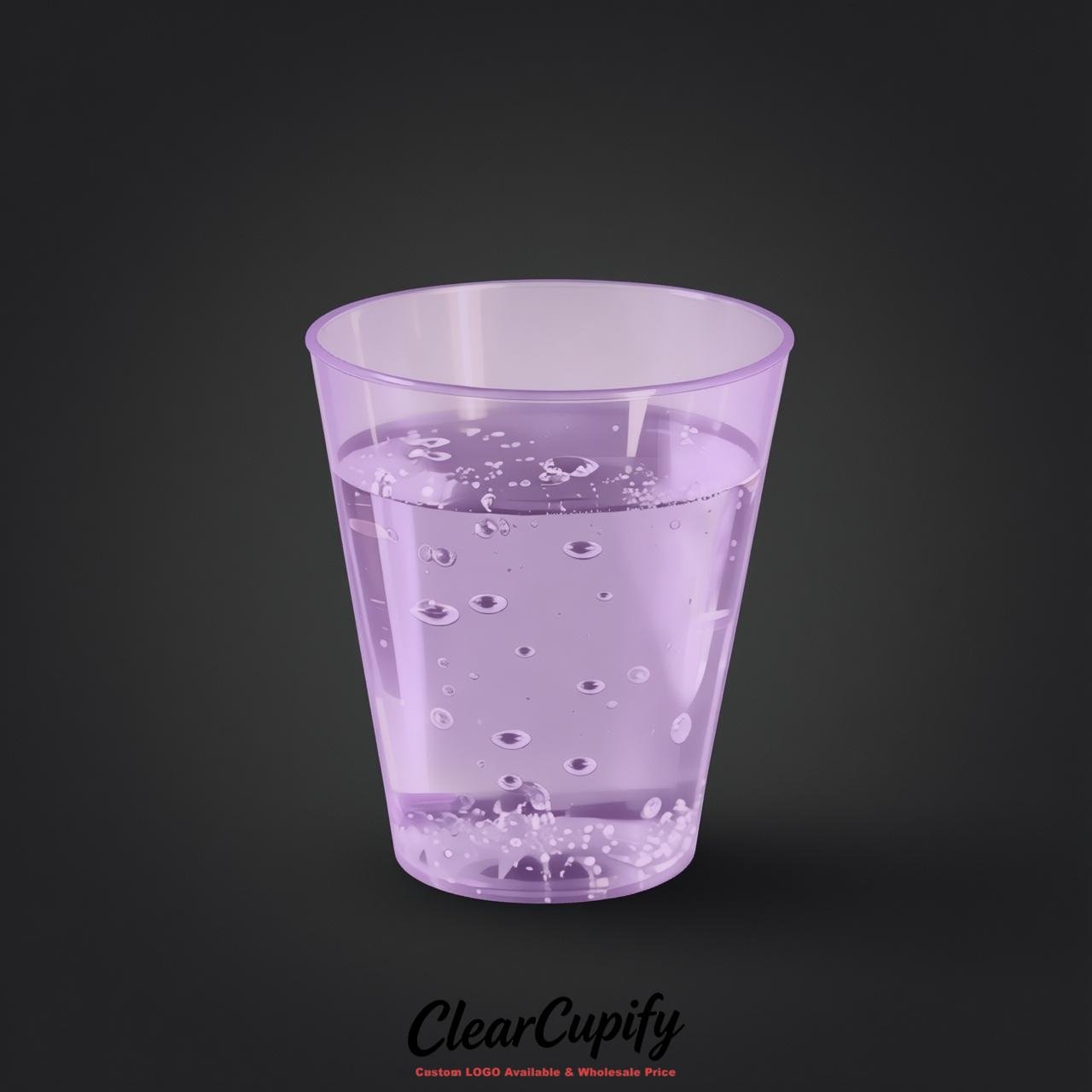 Lavender Clear Plastic Shot Glasses - 1.5oz & 2oz (45ml & 60ml) Lavender Clear Plastic Shot Glasses - 1.5oz & 2oz (45ml & 60ml)