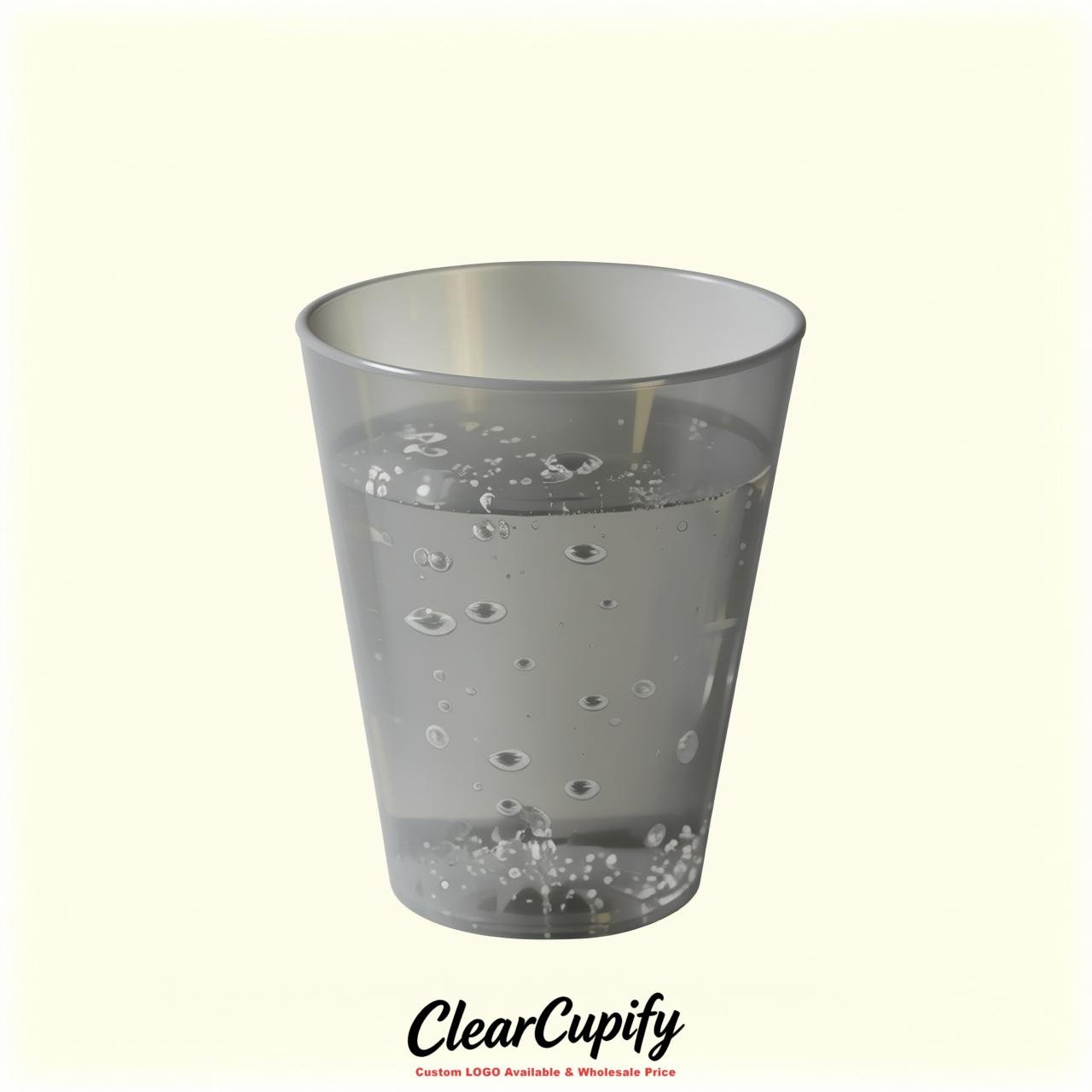Light Slate Gray Clear Plastic Shot Glasses - 1.5oz & 2oz (45ml & 60ml)