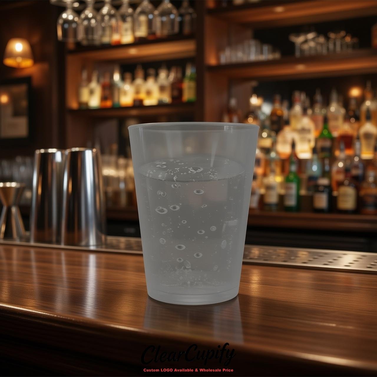 Light Slate Gray Clear Plastic Shot Glasses - 1.5oz & 2oz (45ml & 60ml)