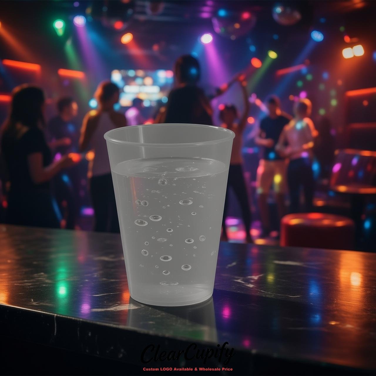 Light Slate Gray Clear Plastic Shot Glasses - 1.5oz & 2oz (45ml & 60ml)