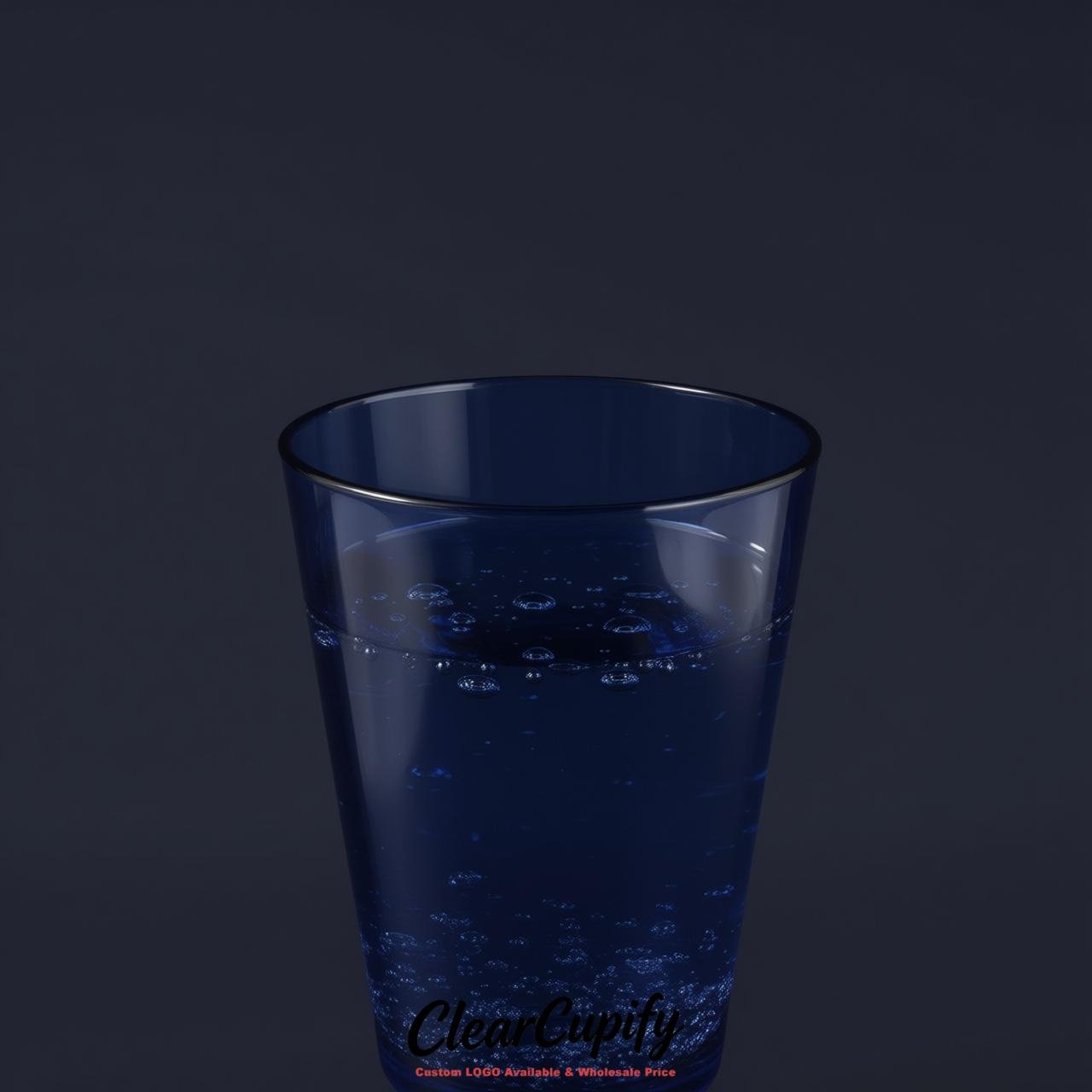Navy Blue Clear Plastic Shot Glasses - 1.5oz & 2oz (45ml & 60ml)