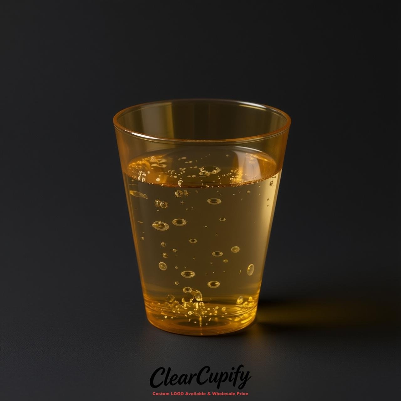 Ochre Clear Plastic Shot Glasses - 1.5oz & 2oz (45ml & 60ml)