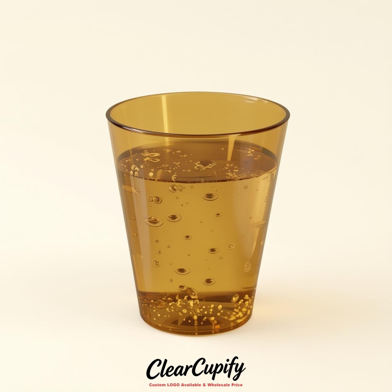 Ochre Clear Plastic Shot Glasses - 1.5oz & 2oz (45ml & 60ml)